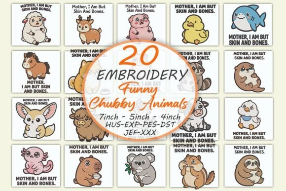Funny Chubby Animals Embroidery Bundle Review