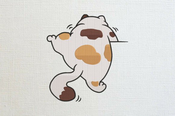 Funny Clinging Calico Cat for Holiday Designs