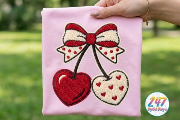 Valentine Faux Embroidery Heart Cherry Review